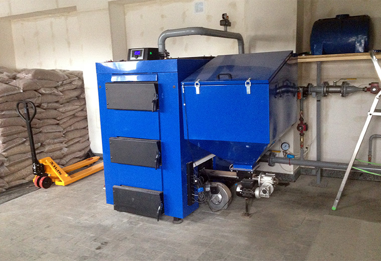 Котельная в частном доме 1300 м² с пеллетным котлом 100 кВт