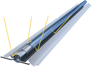 Устройство трубки вакуумного солнечного коллектора