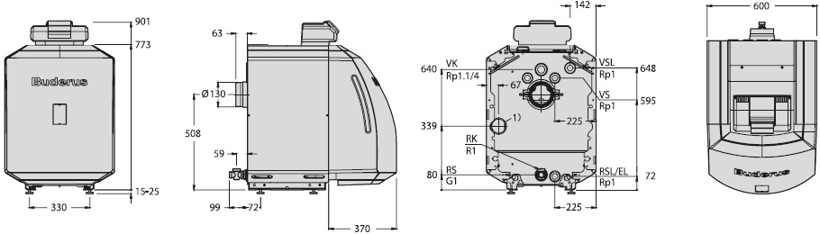 Подключение котла дизельного Buderus Logano G125 SE