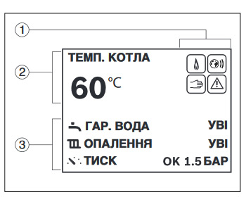 Индикация на дисплее  Logamatic BC30 E