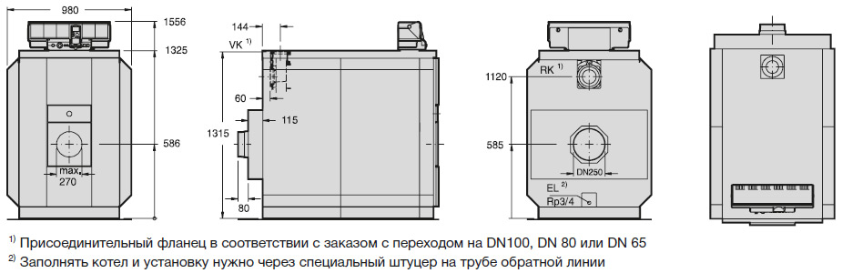 Подключение котла Buderus Logano GE515
