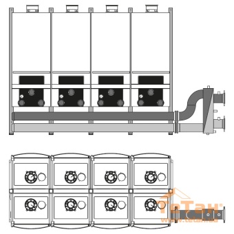 Каскадный блок для котла Buderus Logamax plus GB162 c гидравлическим распределителем