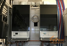 Топочная в частном доме 600 м² с каскадом газовых конденсационных котлов 80 кВт