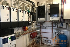 Топочная в частном доме 600 м² с каскадом газовых конденсационных котлов 80 кВт